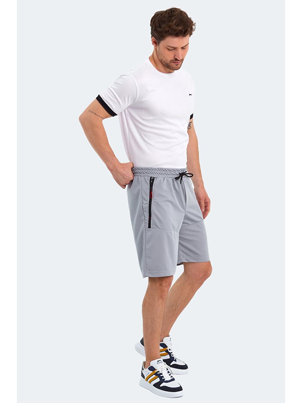 Erkek Şort Gri-3