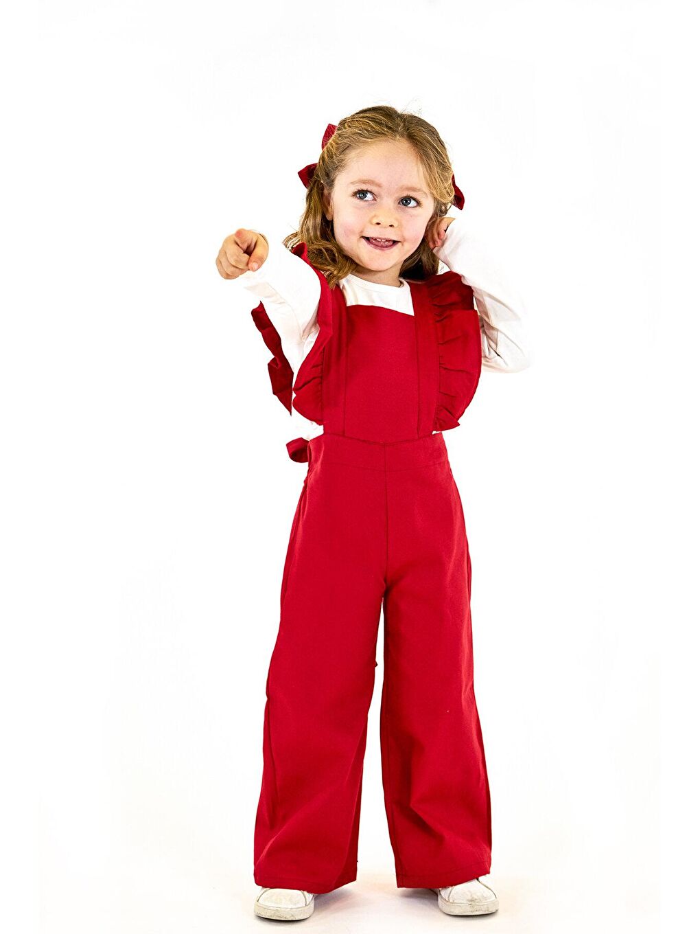 Catz Kids Kırmızı Gabardin DOA Tulum + 2 Toka - 1