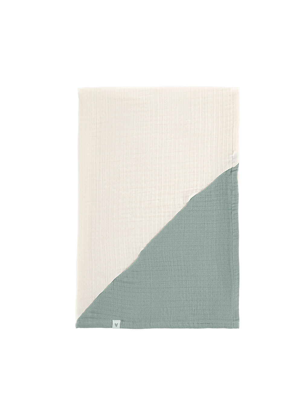 Yeşil Joy of Colors Organik Pamuk 4 Katlı Müslin Örtü Mint 100x100-1