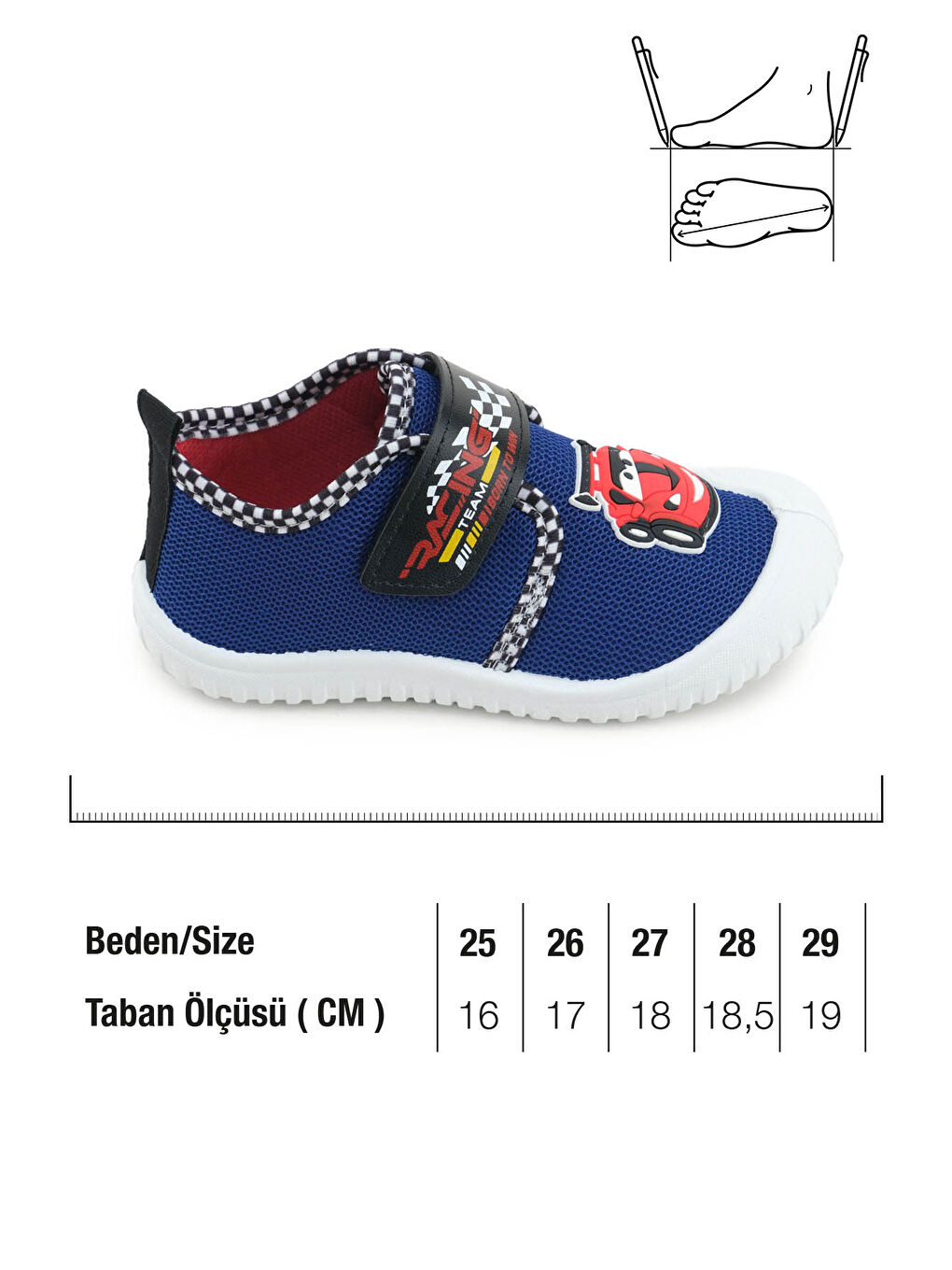 Mavi Yazlık Erkek Çocuk Rahat Taban Cırt Cırtlı Ayarlanabilir Keten Ayakkabı-1