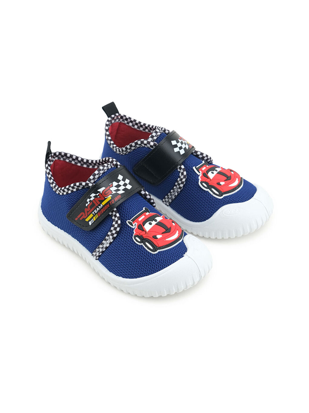 Mavi Yazlık Erkek Çocuk Rahat Taban Cırt Cırtlı Ayarlanabilir Keten Ayakkabı-2