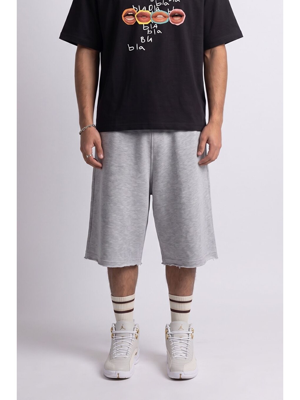Erkek Yang Gri Jorts-1