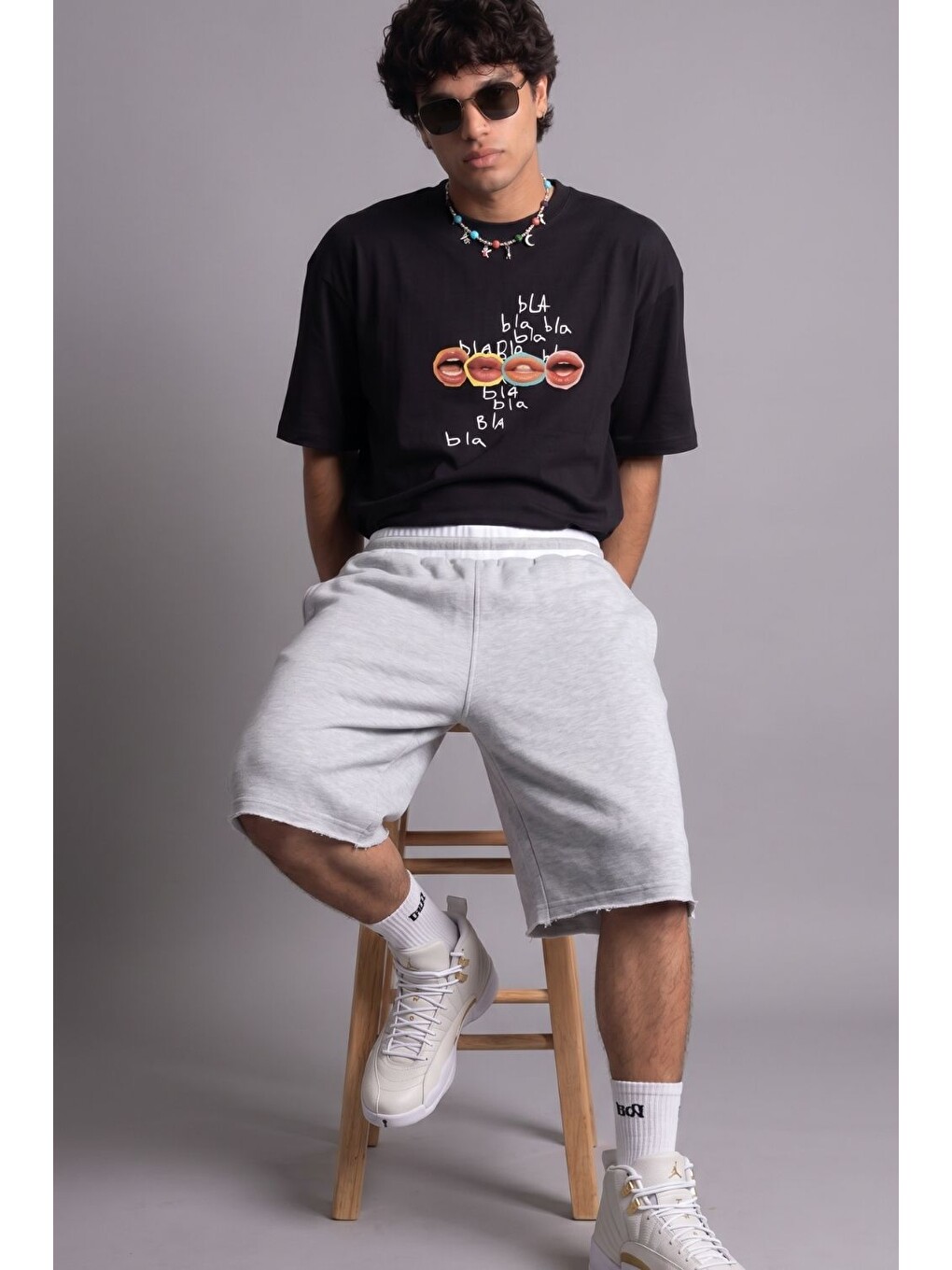 Erkek Yang Gri Jorts-4
