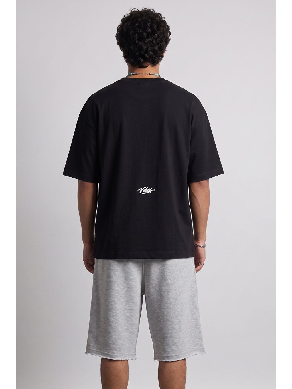 Bla Bla Oversize Siyah T-Shirt-2