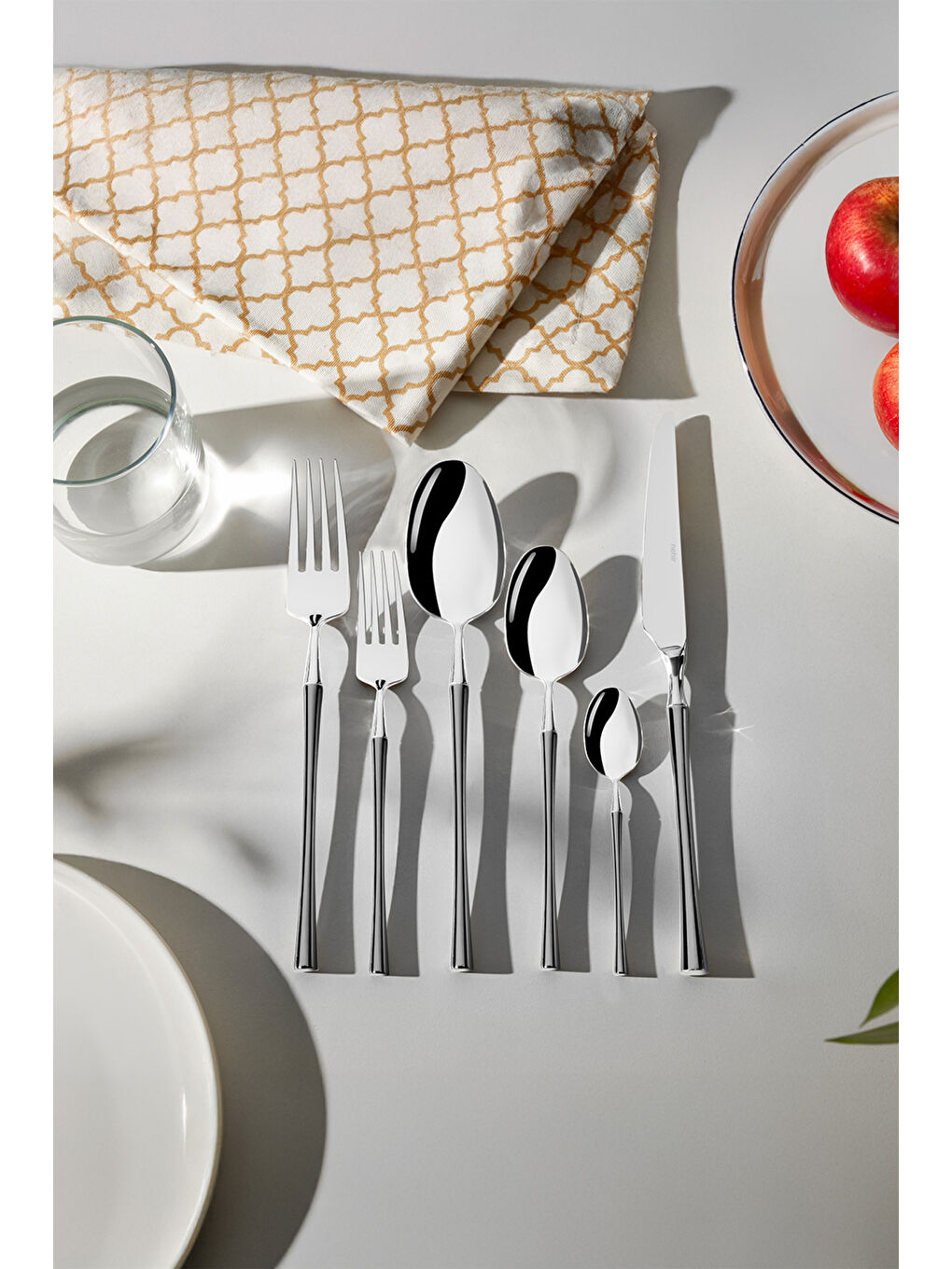 Gri Marbella Saten 12 Kişilik 72 Parça Kutulu Çatal Kaşık Bıçak Takımı-4