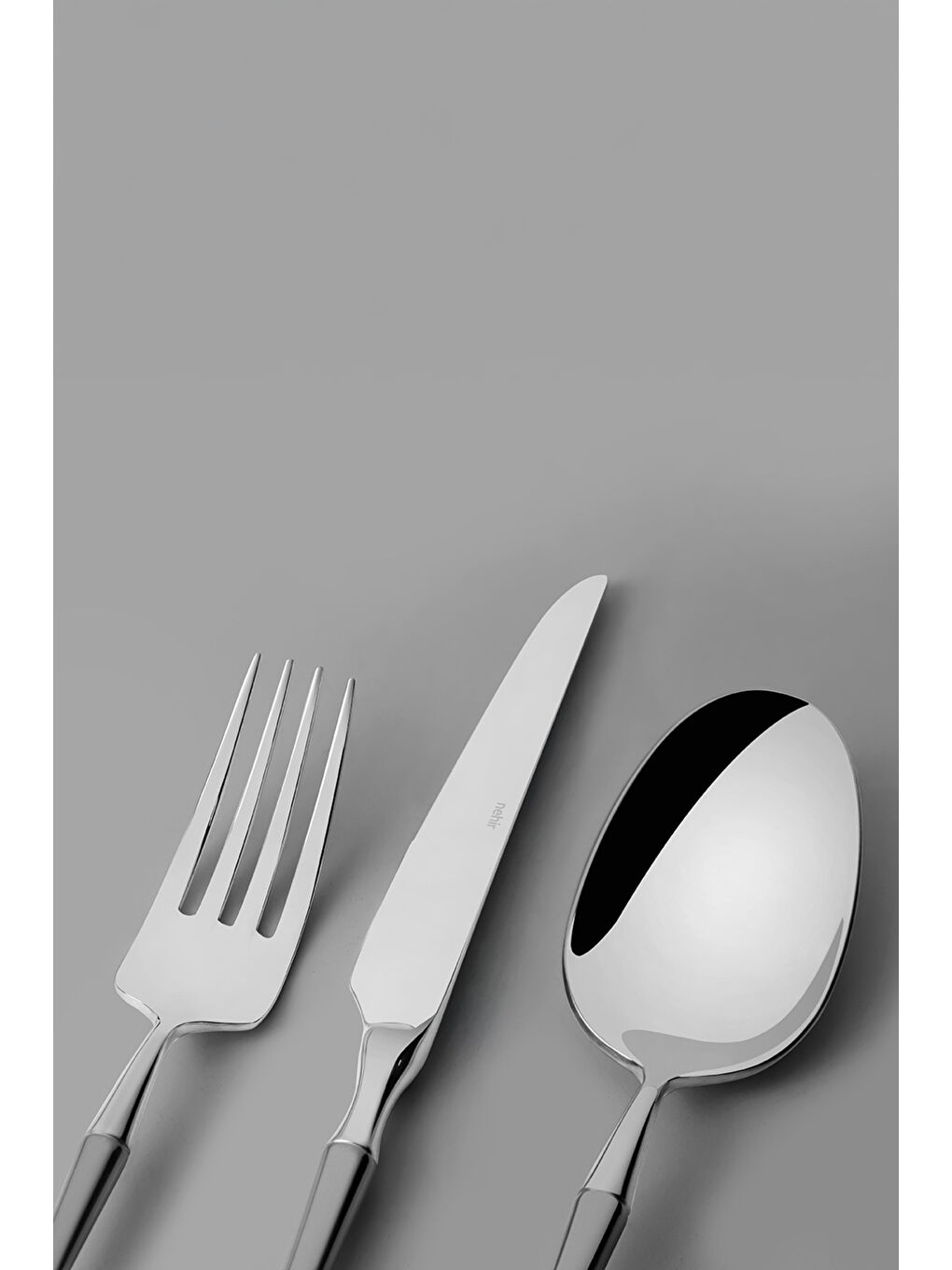 Gri Marbella Saten 12 Kişilik 72 Parça Kutulu Çatal Kaşık Bıçak Takımı-5