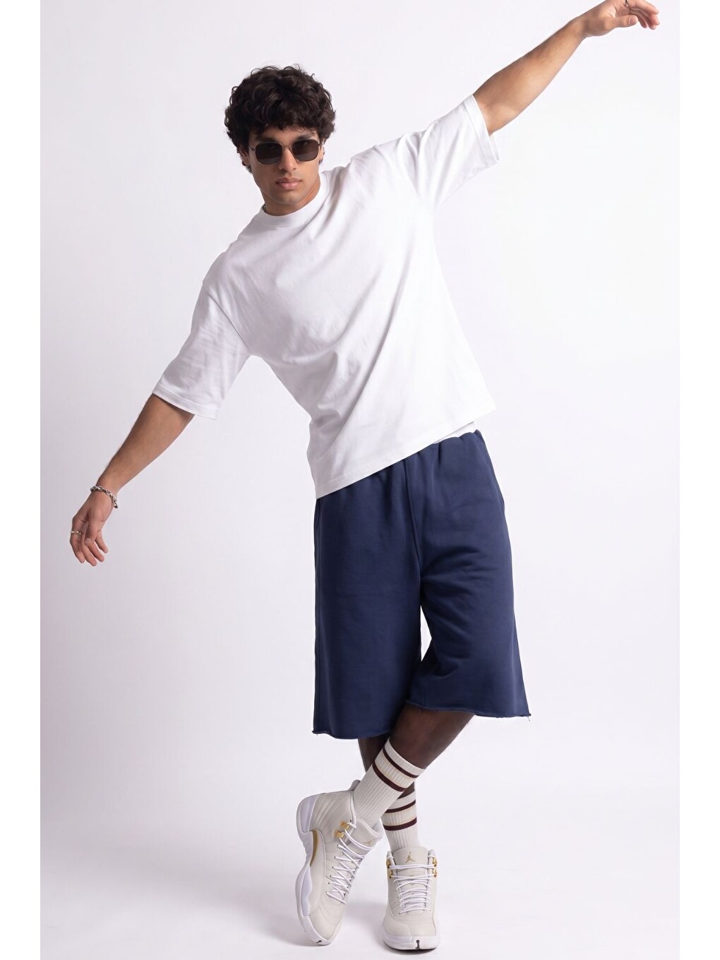Erkek Yang Lacivert Jorts-1