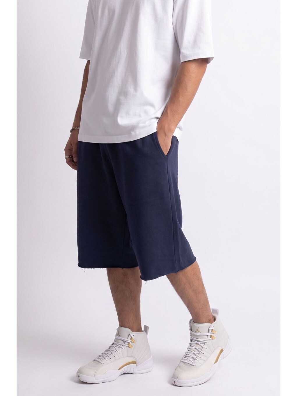 Erkek Yang Lacivert Jorts-3