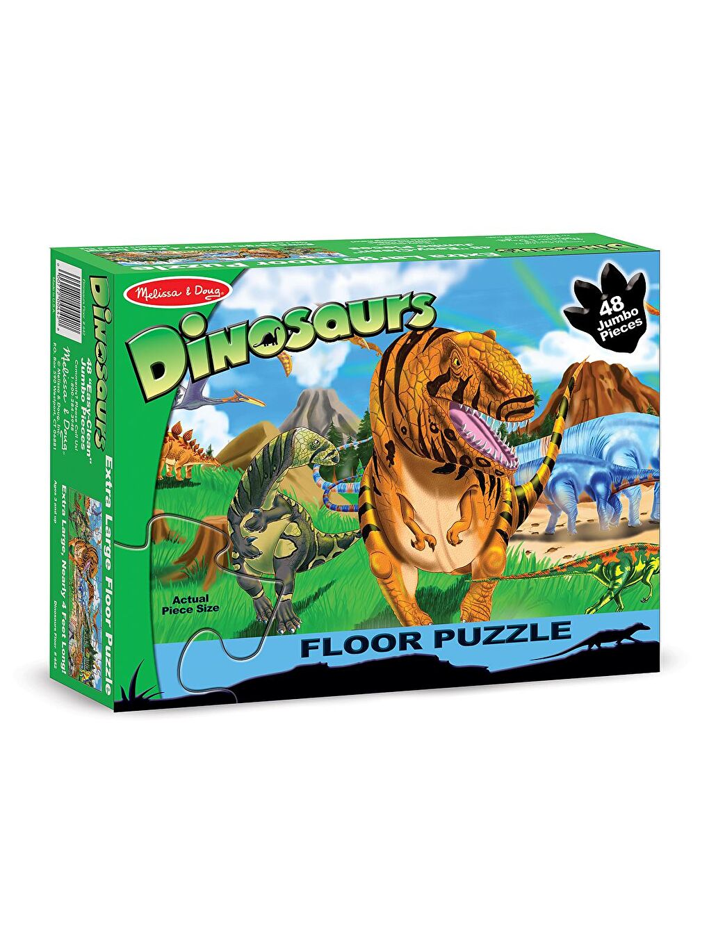 Melissa and Doug Dev Yer Yapbozu - Dinozor Dünyası (48 parça) - 1