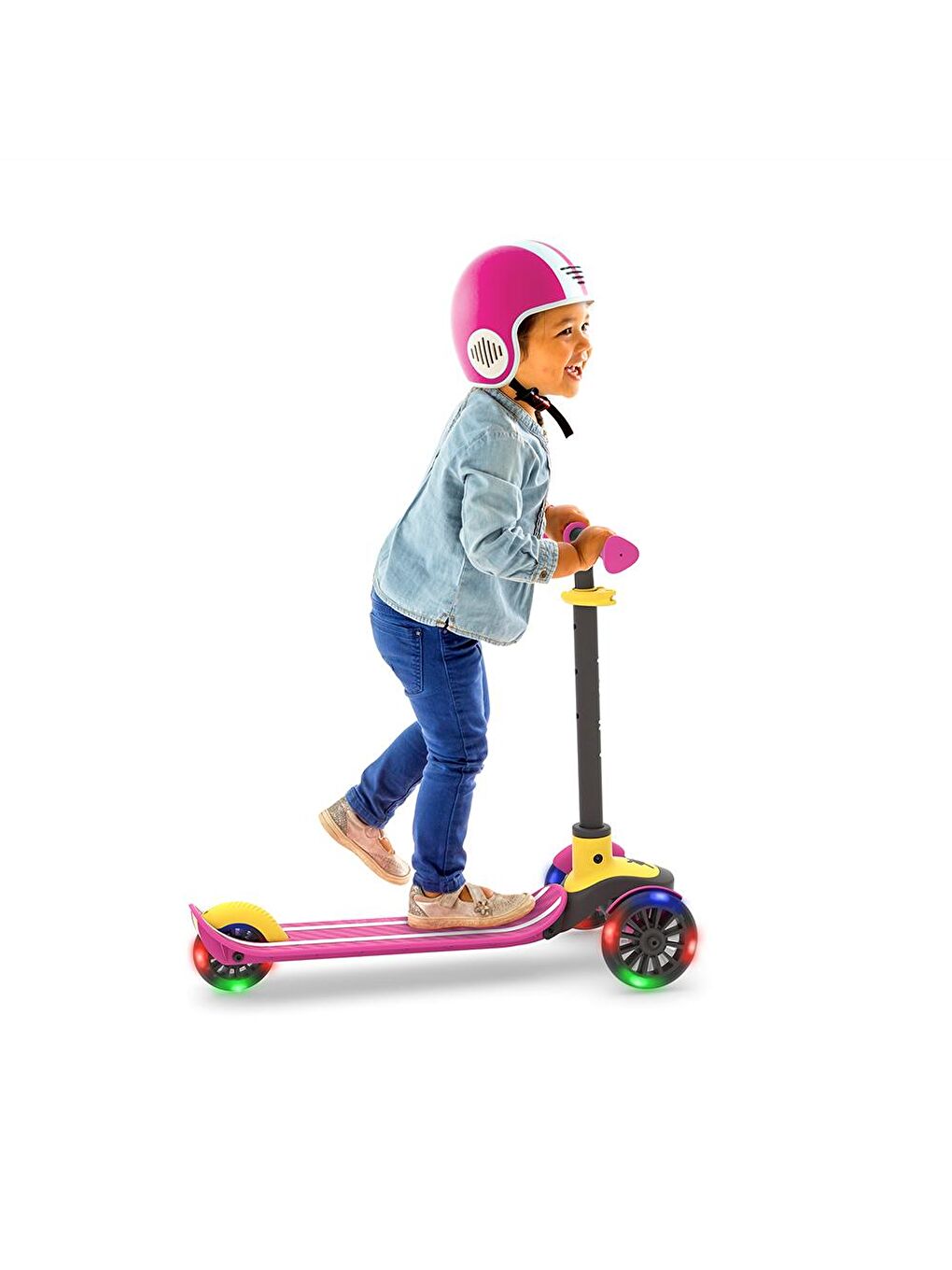 Chillafish Karışık Scotti Glow 3 Tekerlekli Işıklı Scooter - Pembe - 1