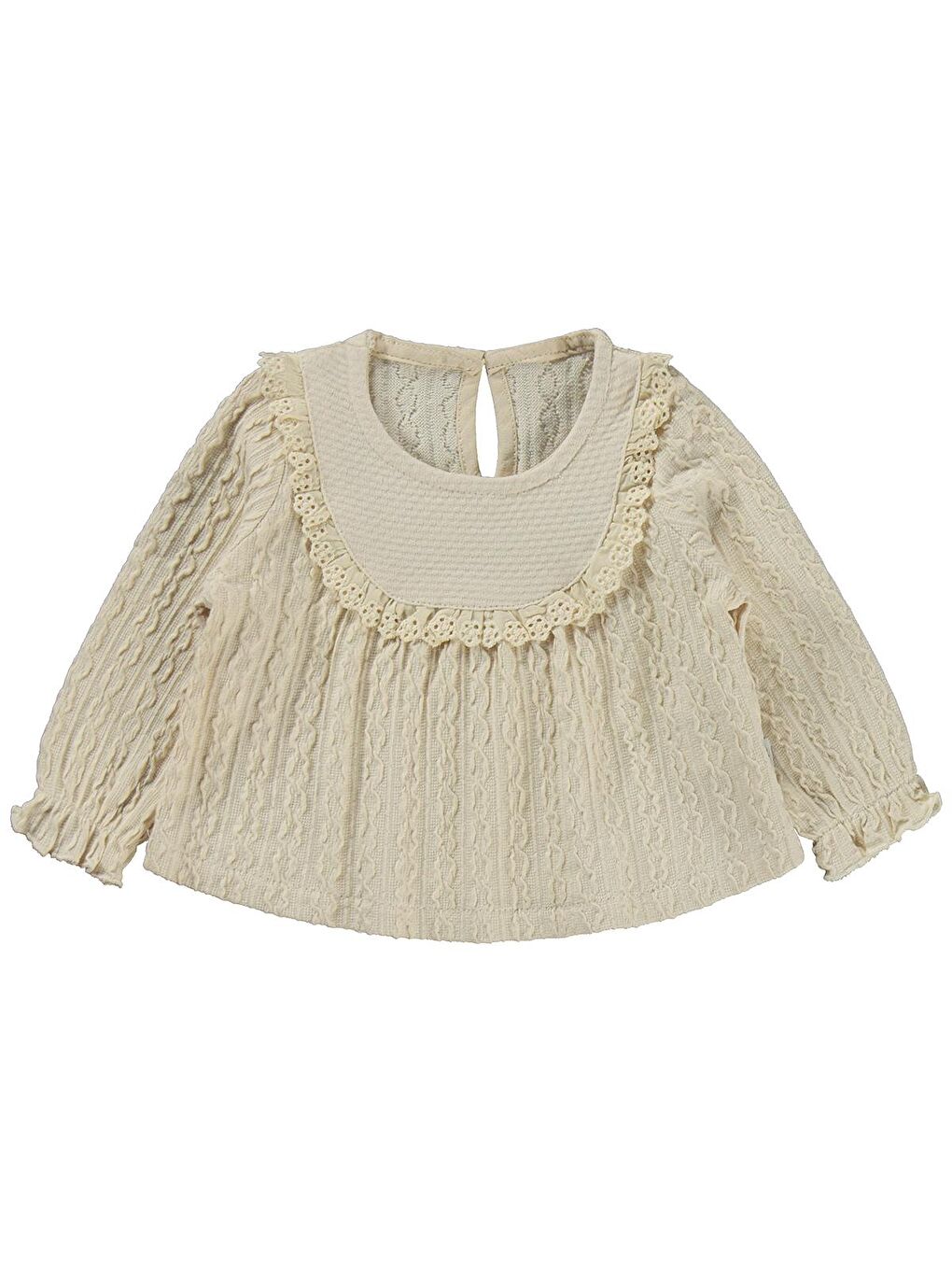 Zincir Desenli Fistolu 2 li 6-18 Ay Takım - Bej 6-9 Ay-1