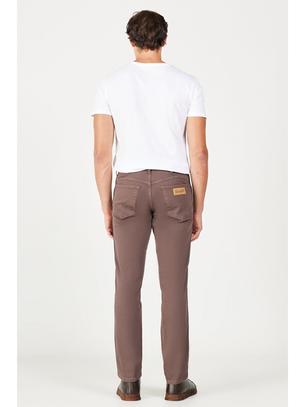 Kahverengi Dar Kesim Esnek Pantolon-6