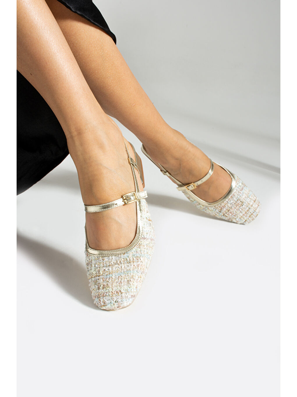 Sarı Kadın Babet Ayakkabı-1