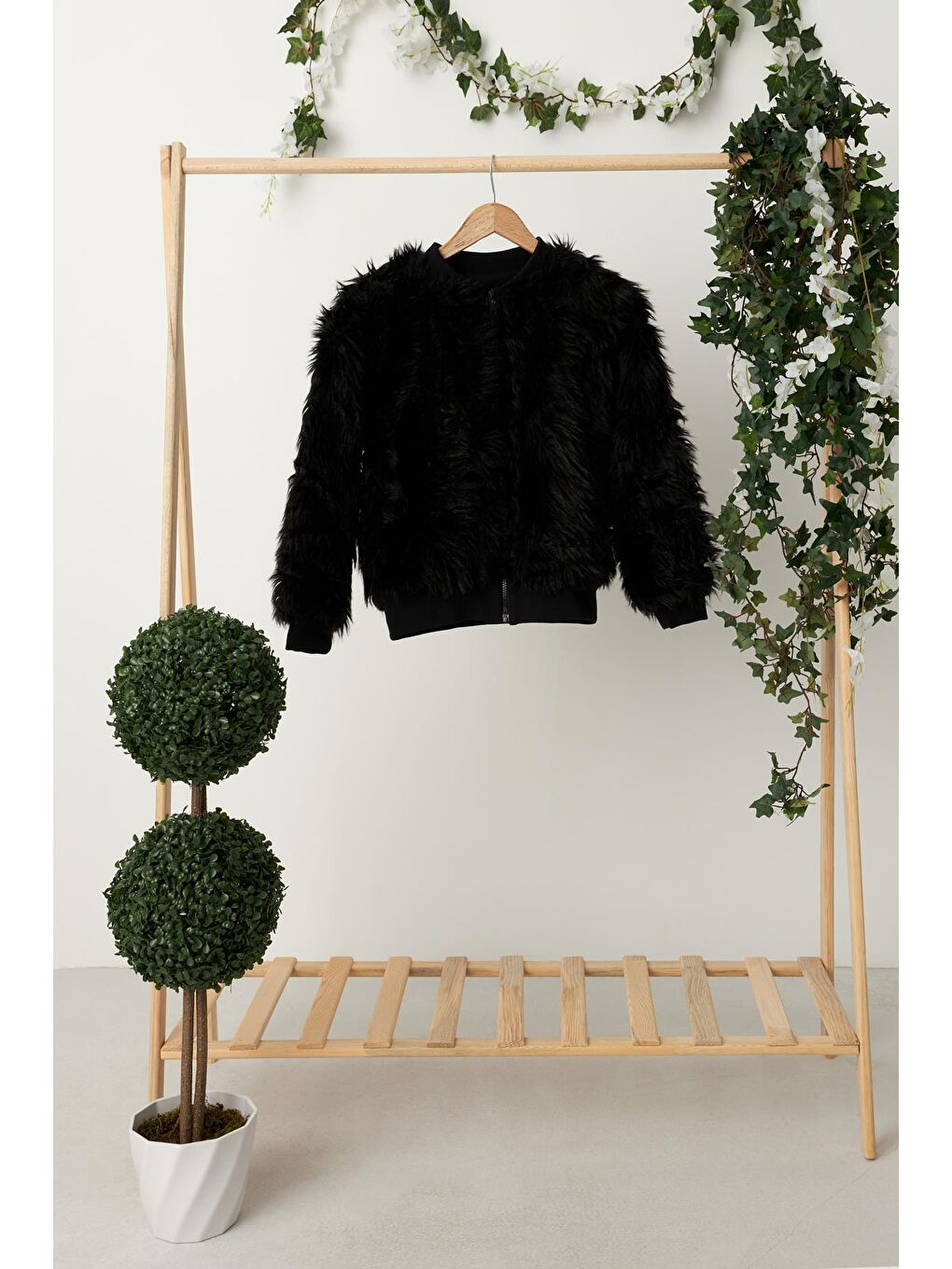 Pelüş Astarlı Siyah Mont-2