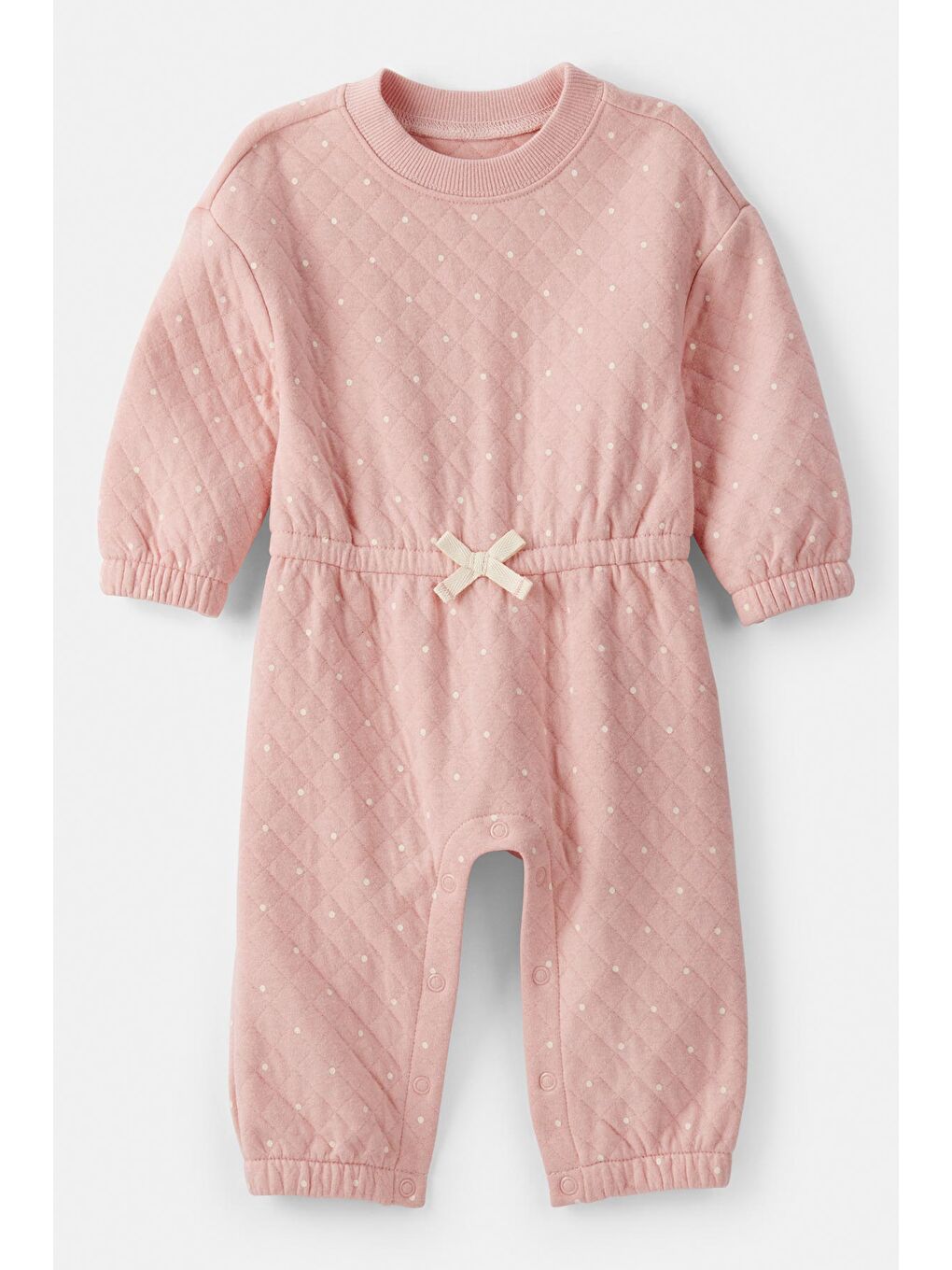 Kız Bebek Pembe Kapüşonlu Tulum