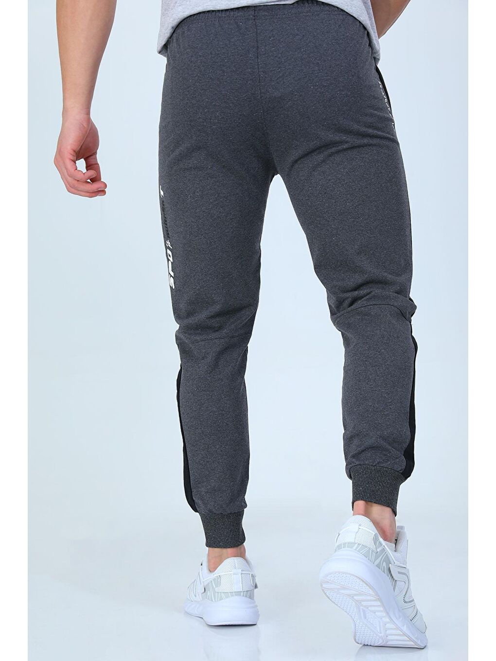 Antrasit Ribanalı Joger Erkek Eşofman Altı-3