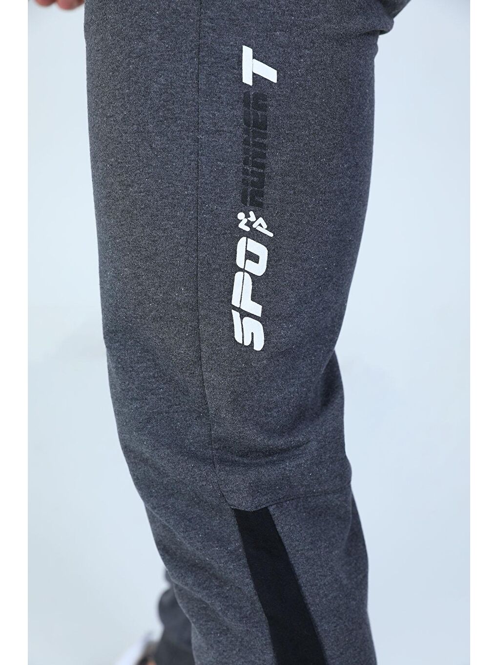 Antrasit Ribanalı Joger Erkek Eşofman Altı-4