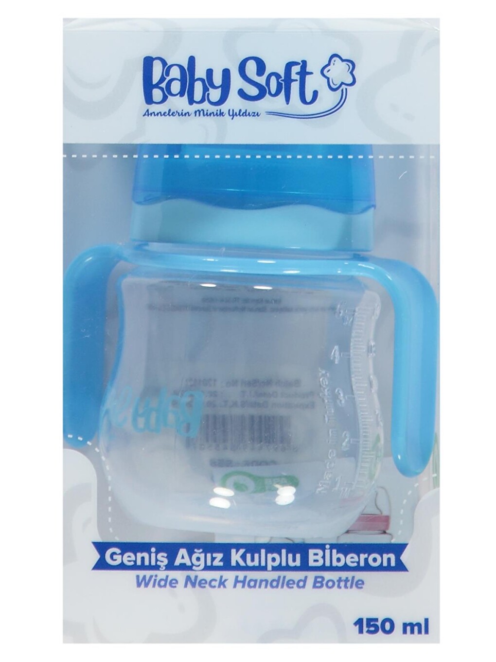 Genıs Agız Kulplu Bıberon 150 Ml - Mavi-1