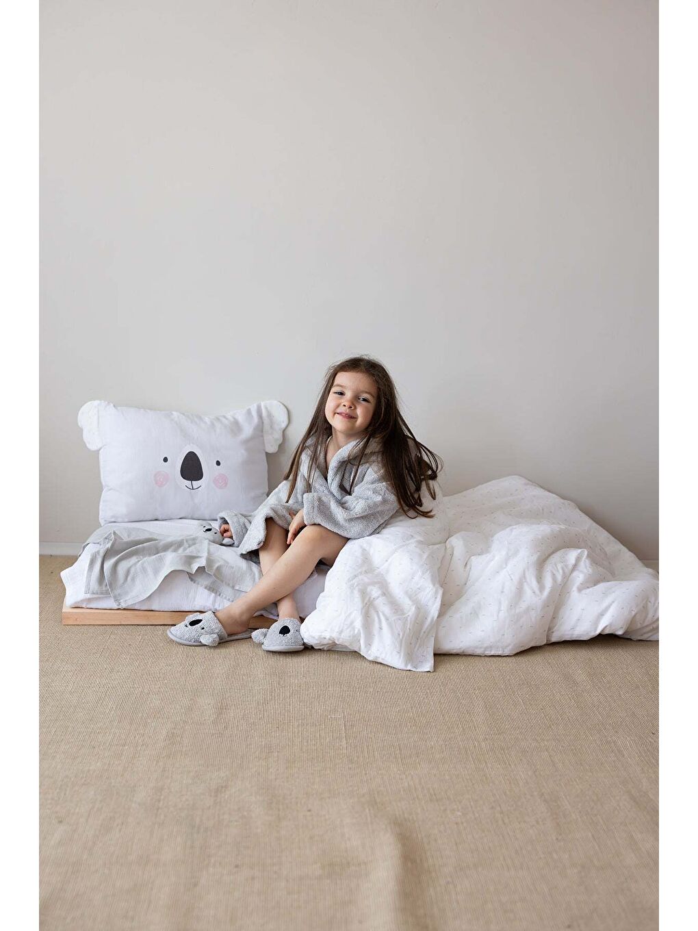 Beyaz Tiny Koala Organik Pamuk Müslin Çocuk Nevresim Takımı-3
