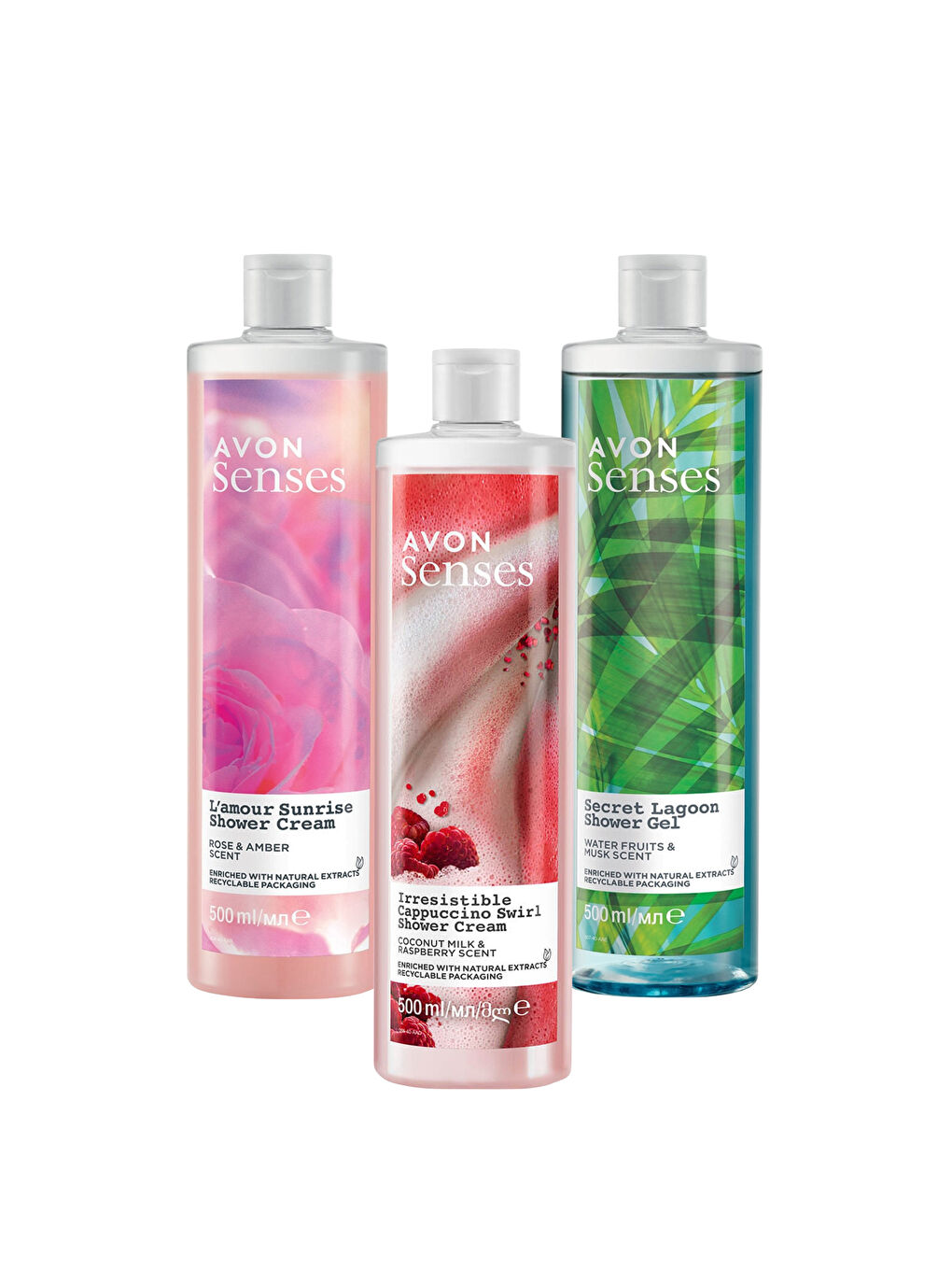 Gül Amber Misk Hindistan Cevizi ve Böğürtlen Kokulu Duş Jeli Paketi