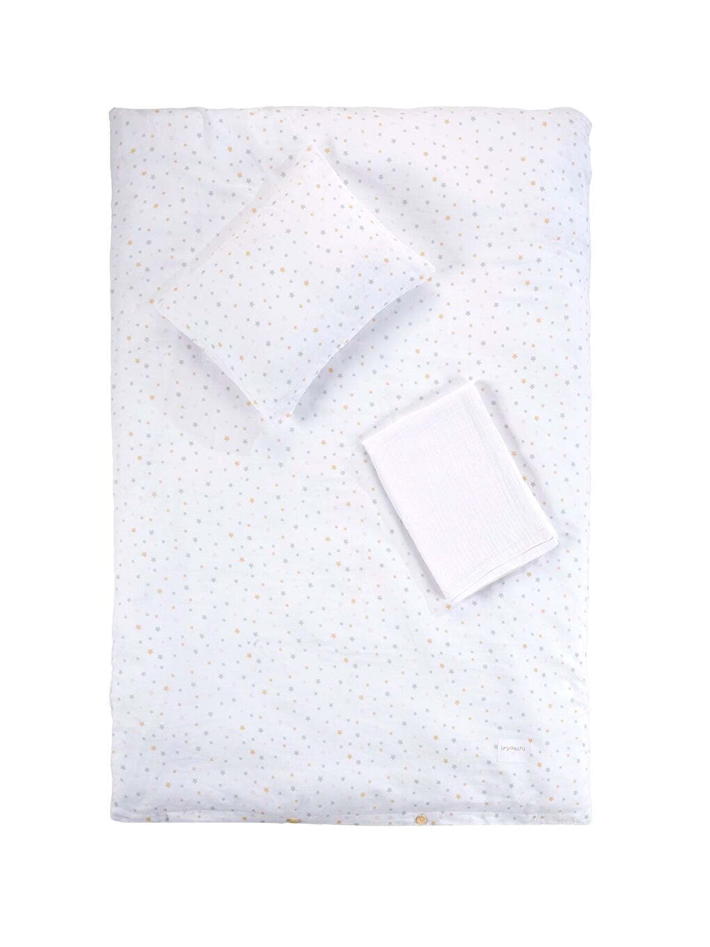 Ekru Dreamer Organik Pamuk Müslin Çocuk Nevresim Takımı-1