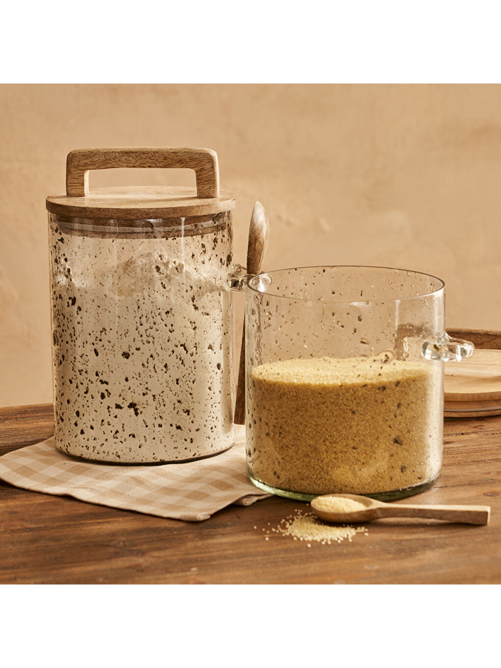 Bej Kers Mango Kapaklı Kaşıklı Kavanoz Naturel (2200 ml)-3