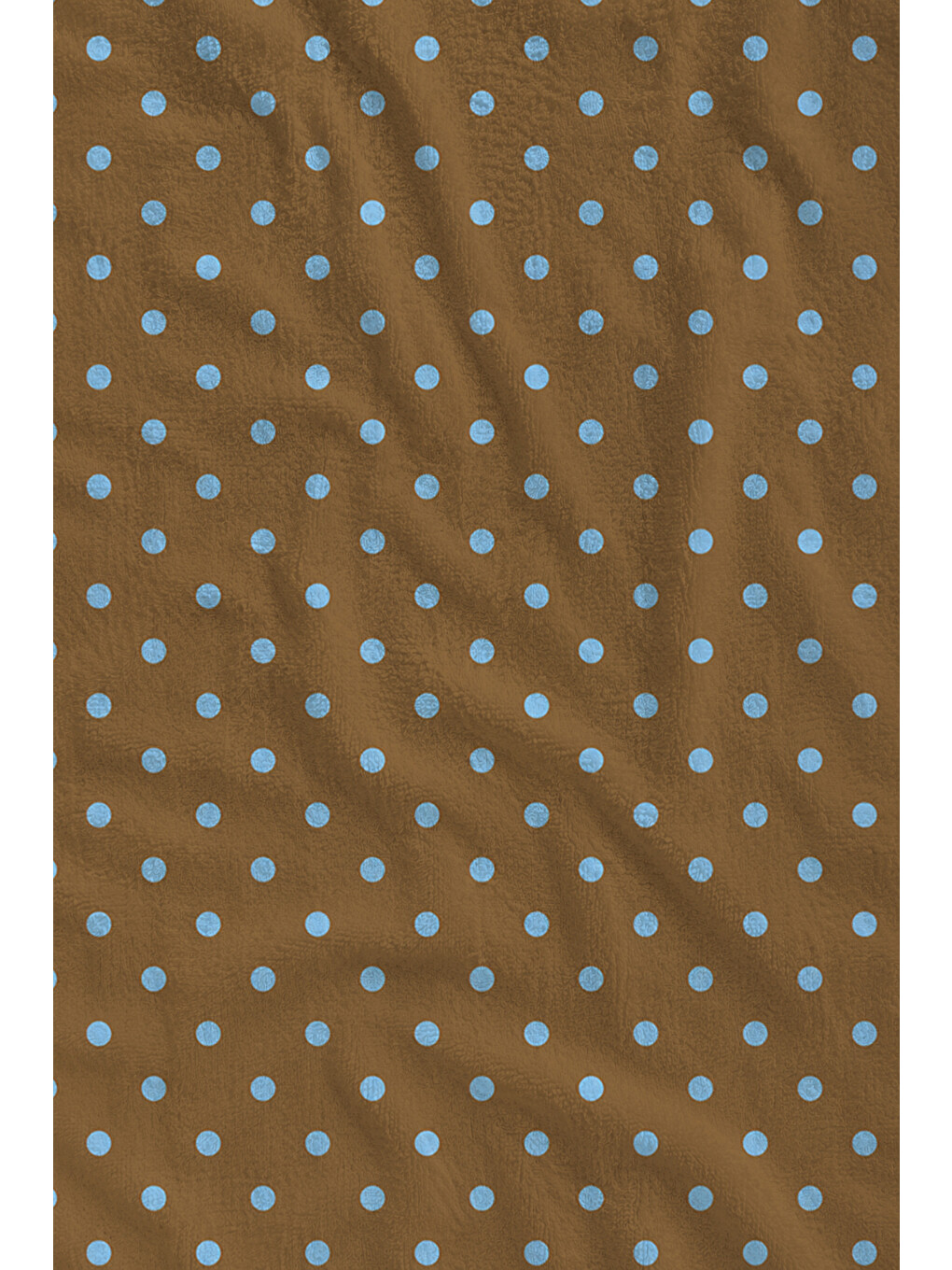 Modern Kahverengi Mavi Mini Puantiye Desenli 70x150 Plaj Havlusu - Dijital Baskılı Banyo Havlusu-1