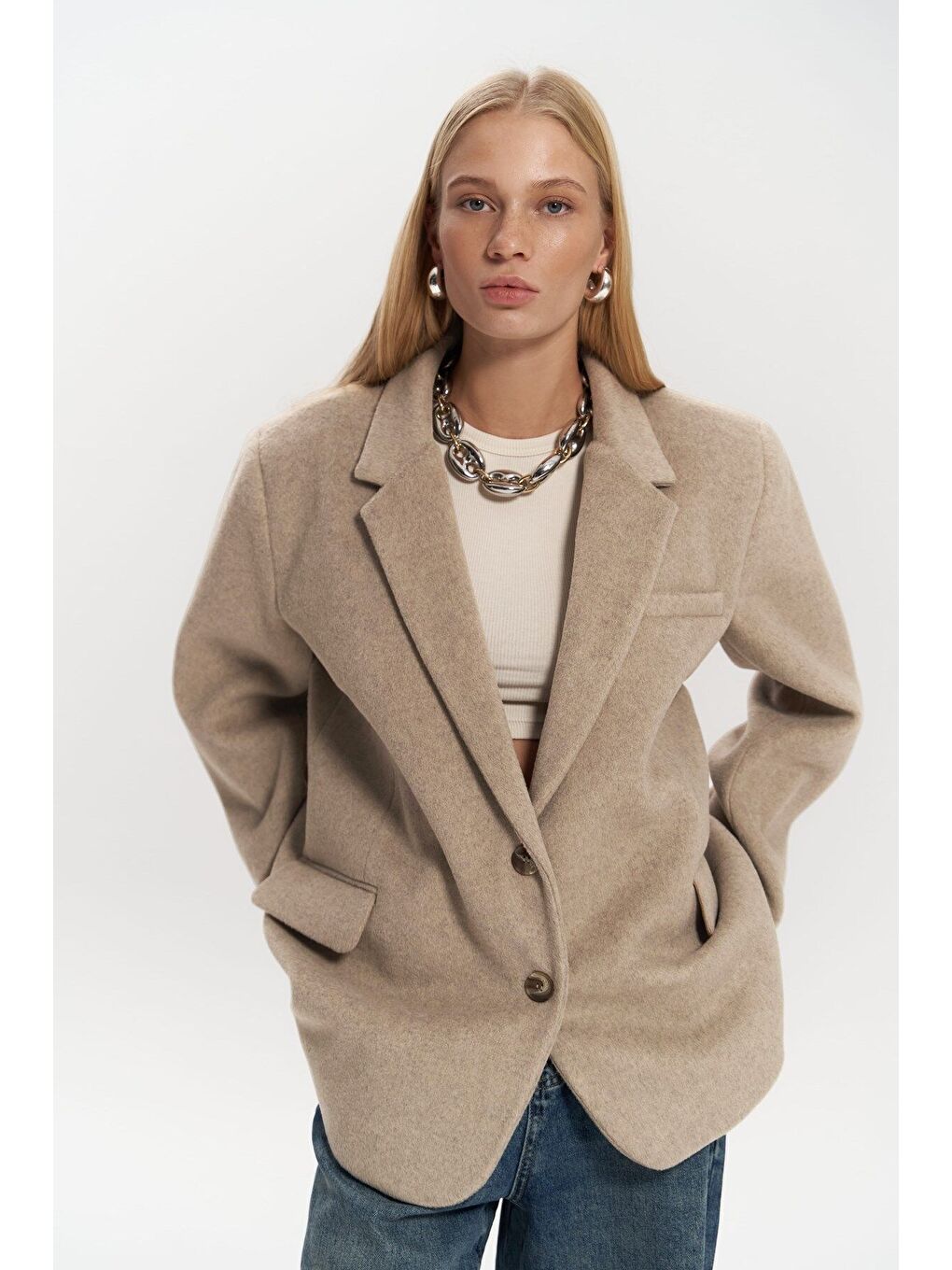 Bej Howell Taupe Blazer Ceket