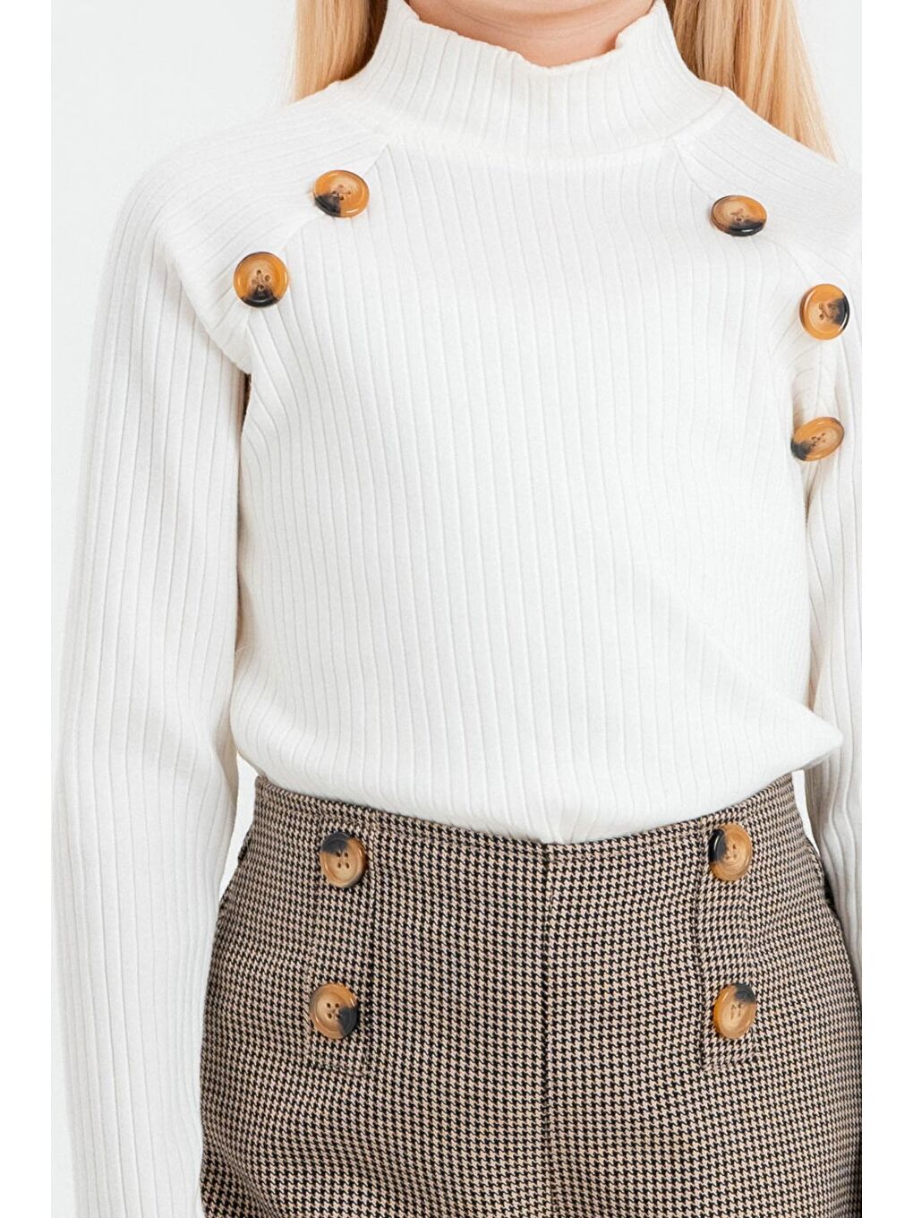 Kız Çocuk Siyah Reglam Kollu 3-7 Yaş Takım - 23443-4-3