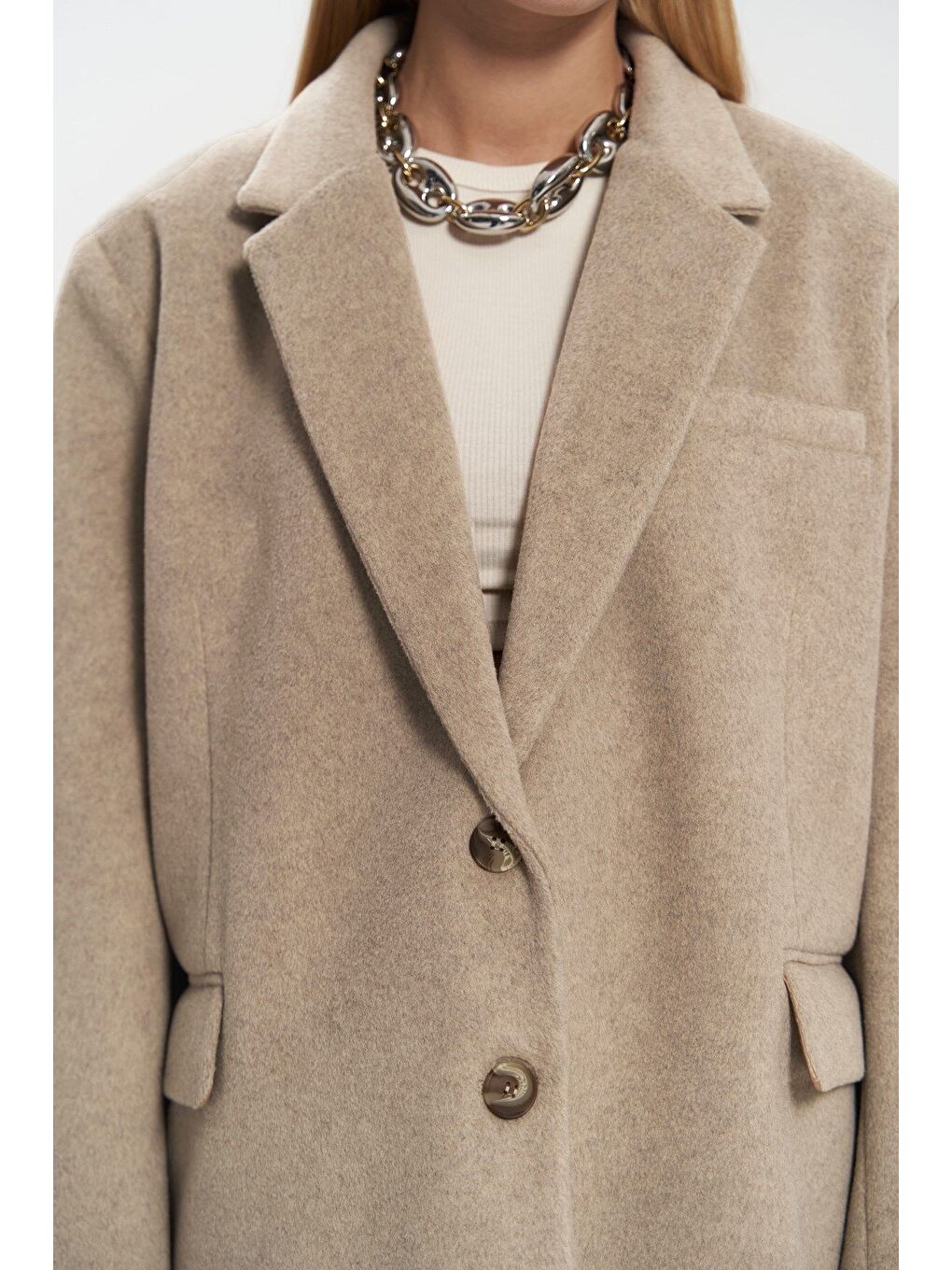 Bej Howell Taupe Blazer Ceket-3