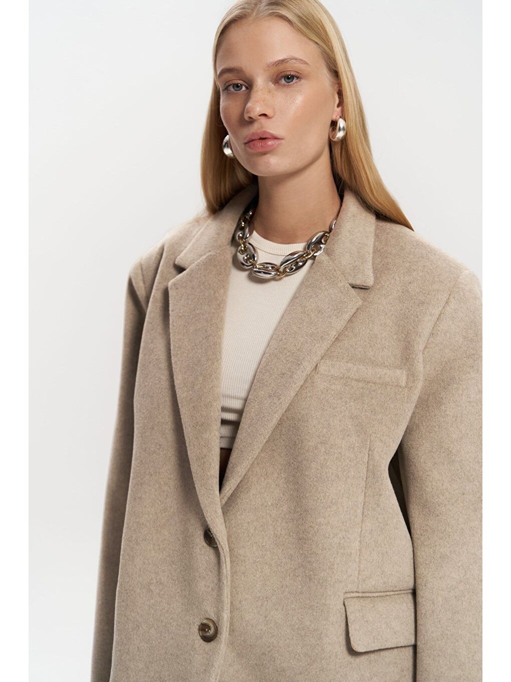 Bej Howell Taupe Blazer Ceket-4