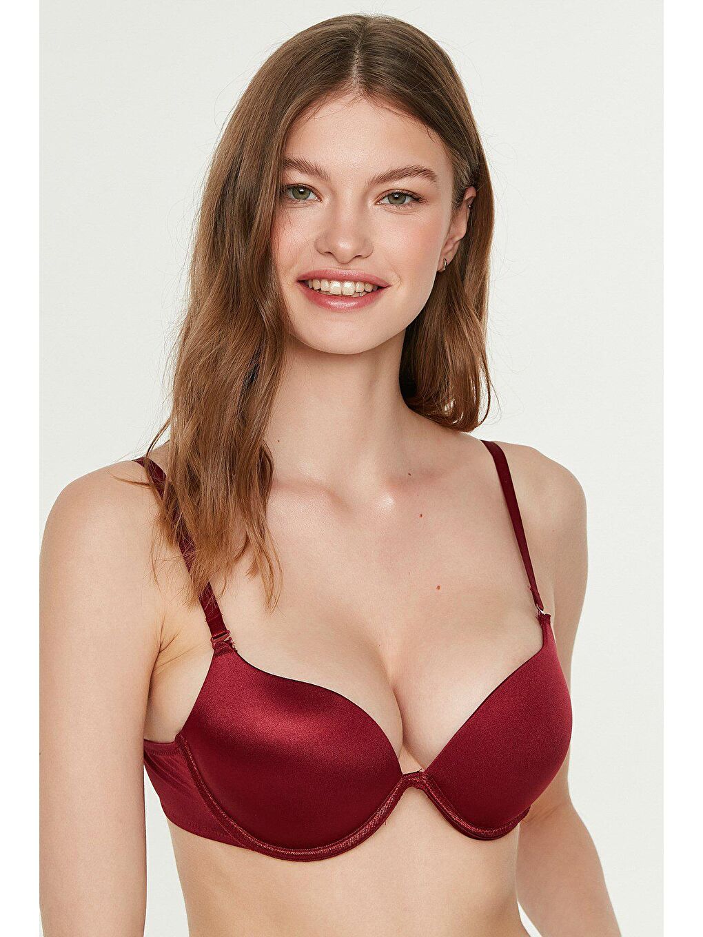 Double Push-Up Destekli Sütyen C17035 Bordo-1