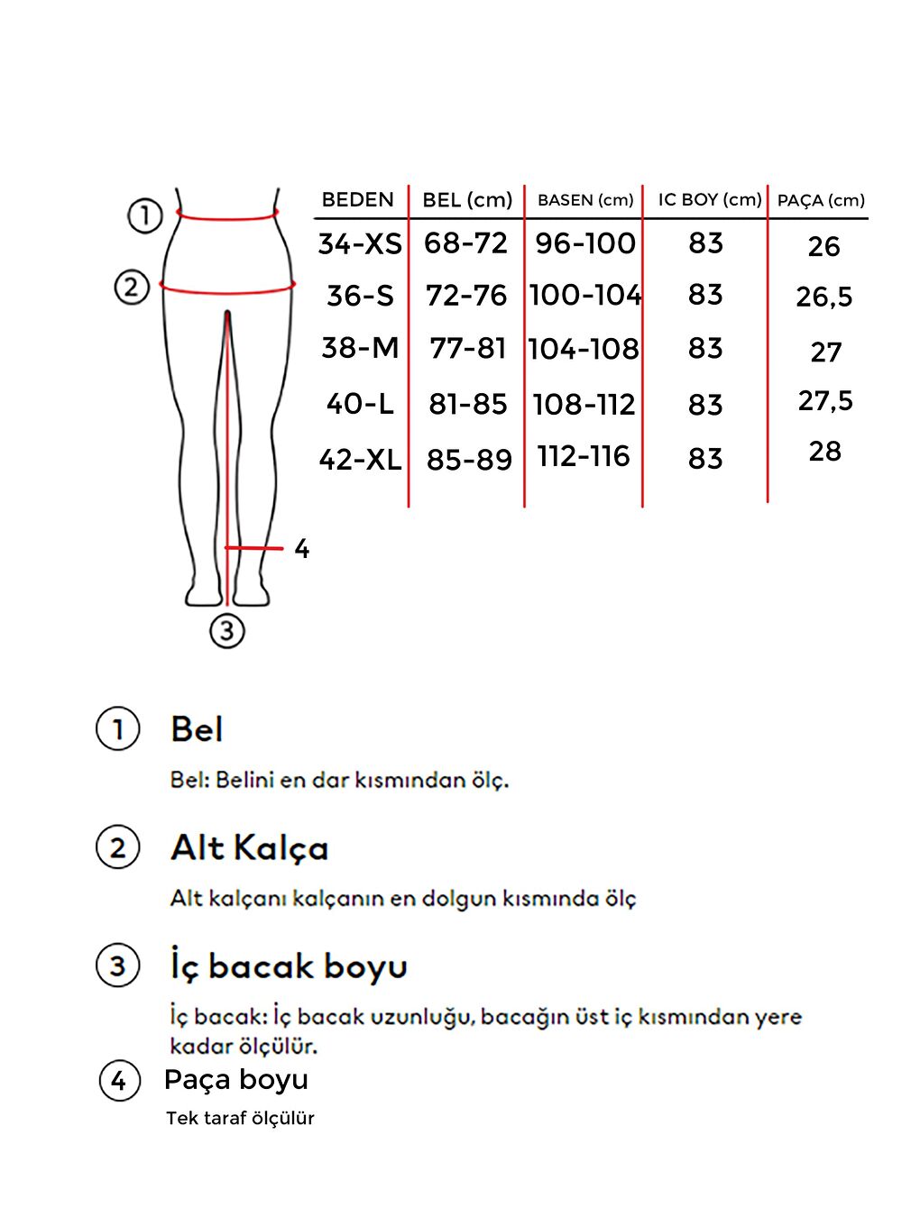 it's basic Gri Kadın Gri Renk Straight Fit %100 Pamuk Denim - 3