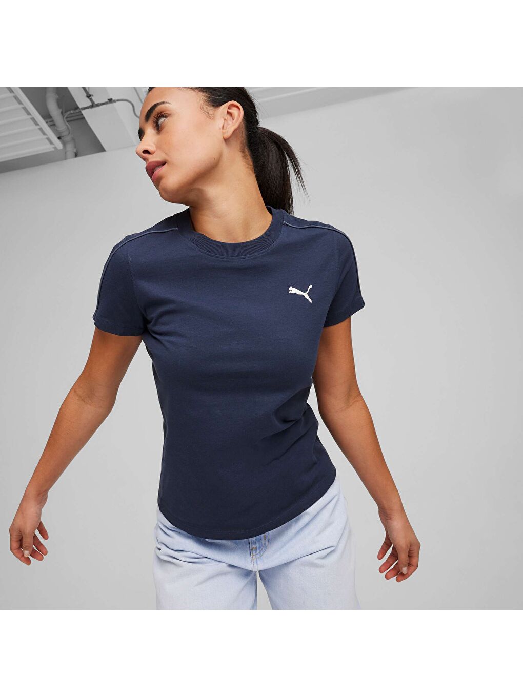 Lacivert HER Kadın T-shirt-3