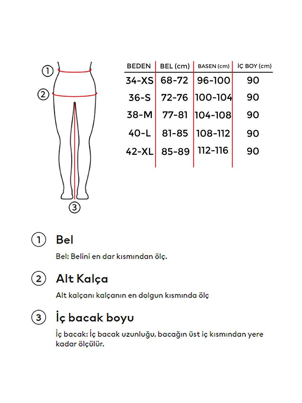 it's basic Beyaz Kadın Beyaz Renk Baggy Fit Süper Uzun Denim - 3