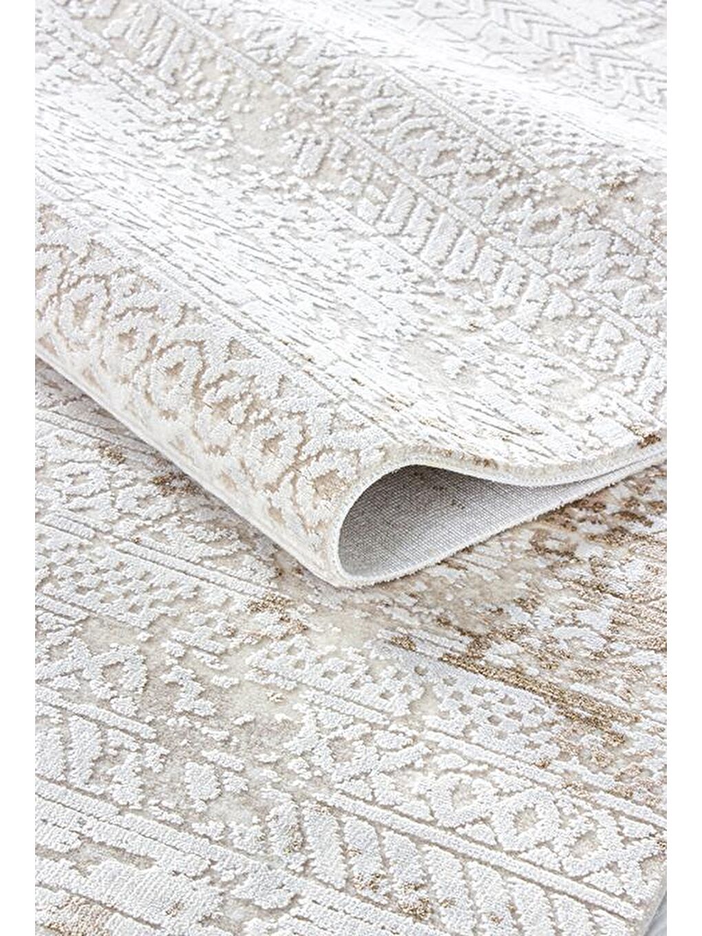 Bej Mirissa 9412 Akrilik Dokuma Halı Salon Oturma Odası Halısı-160x230-1