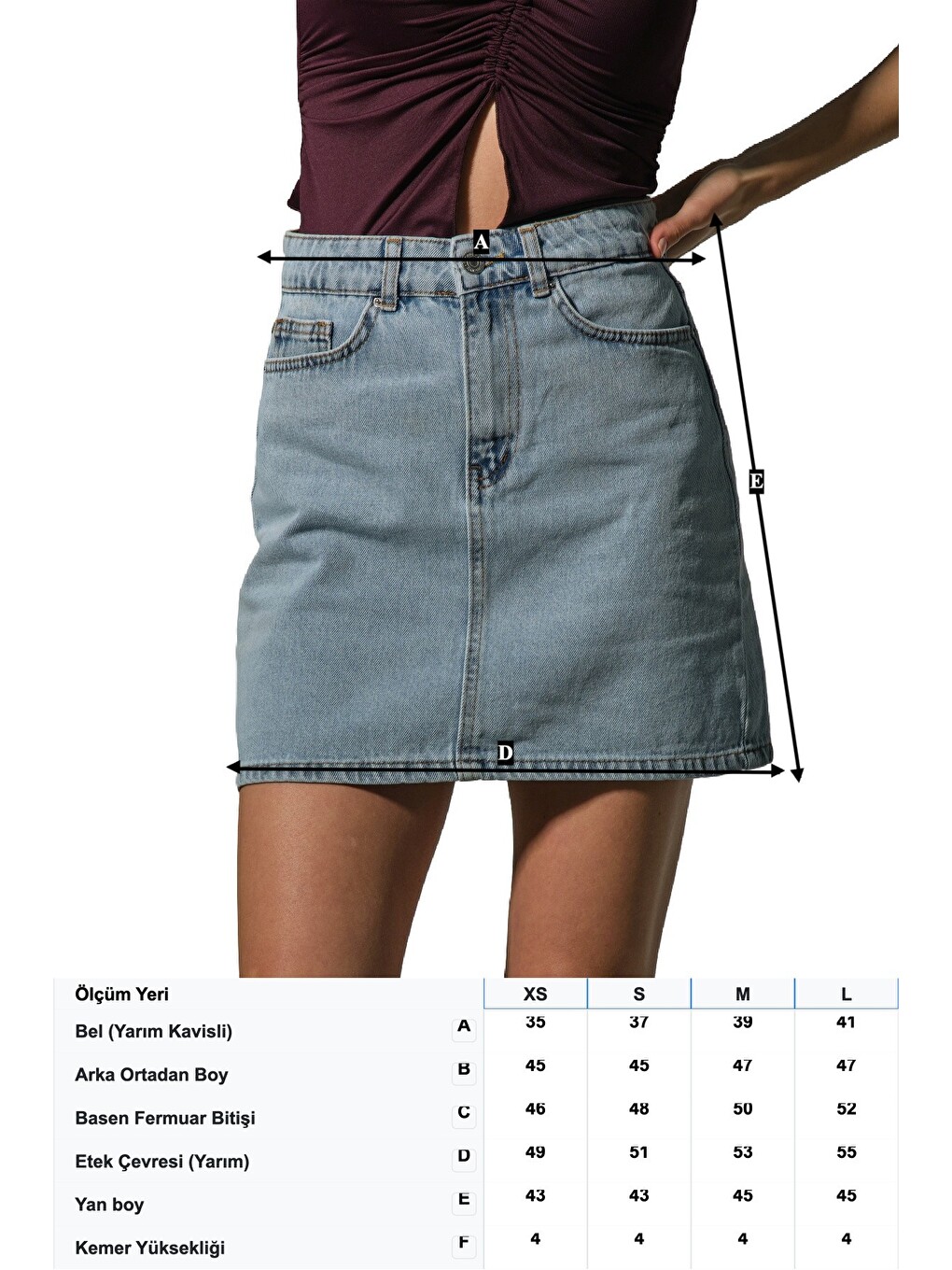 Beyaz %100 Pamuk 5 cep denim Jean Kadın Jean mini etek @Latina-2