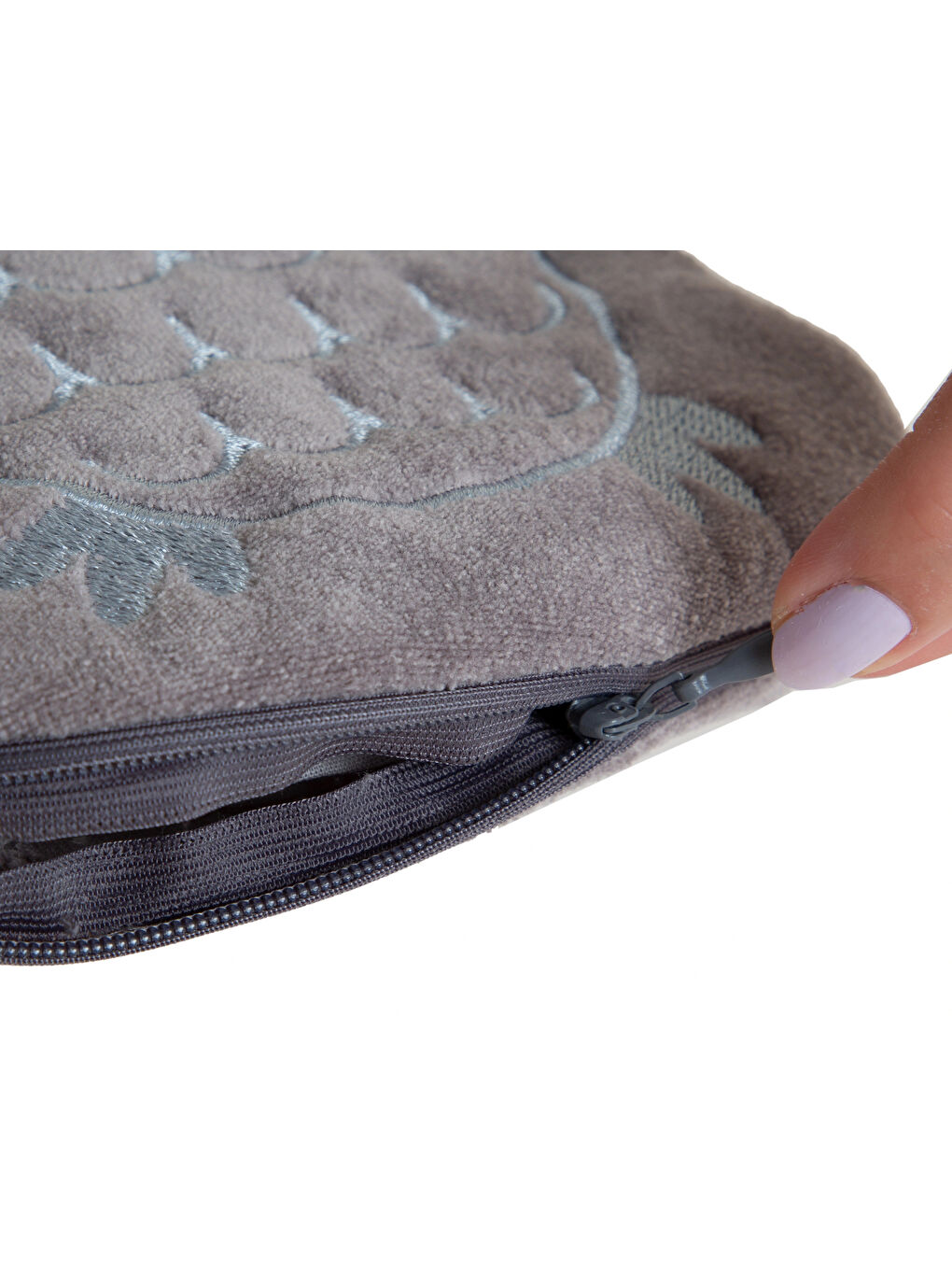 Kiraz Çekirdekli Baykuş Kadife Rahatlatıcı Gaz Kemeri & Gaz Yastığı - Gri-3