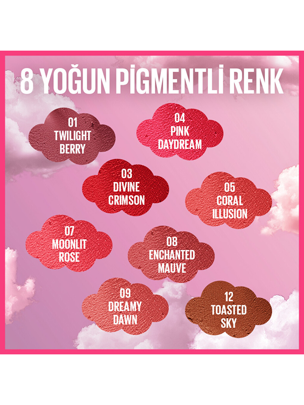 Cloudtopia Köpük Dokulu Mat Allık 01 Twilight Berry-5