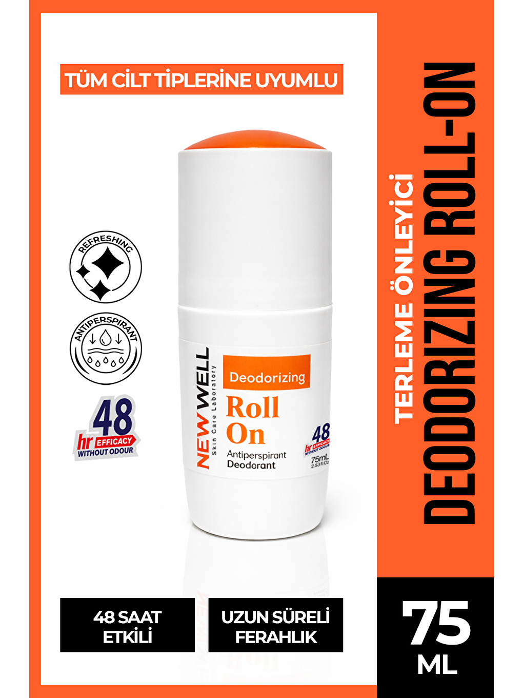 Deodorizing Roll On Terleme Önleyici Koltuk Altı Roll On (Turuncu) 75 ML