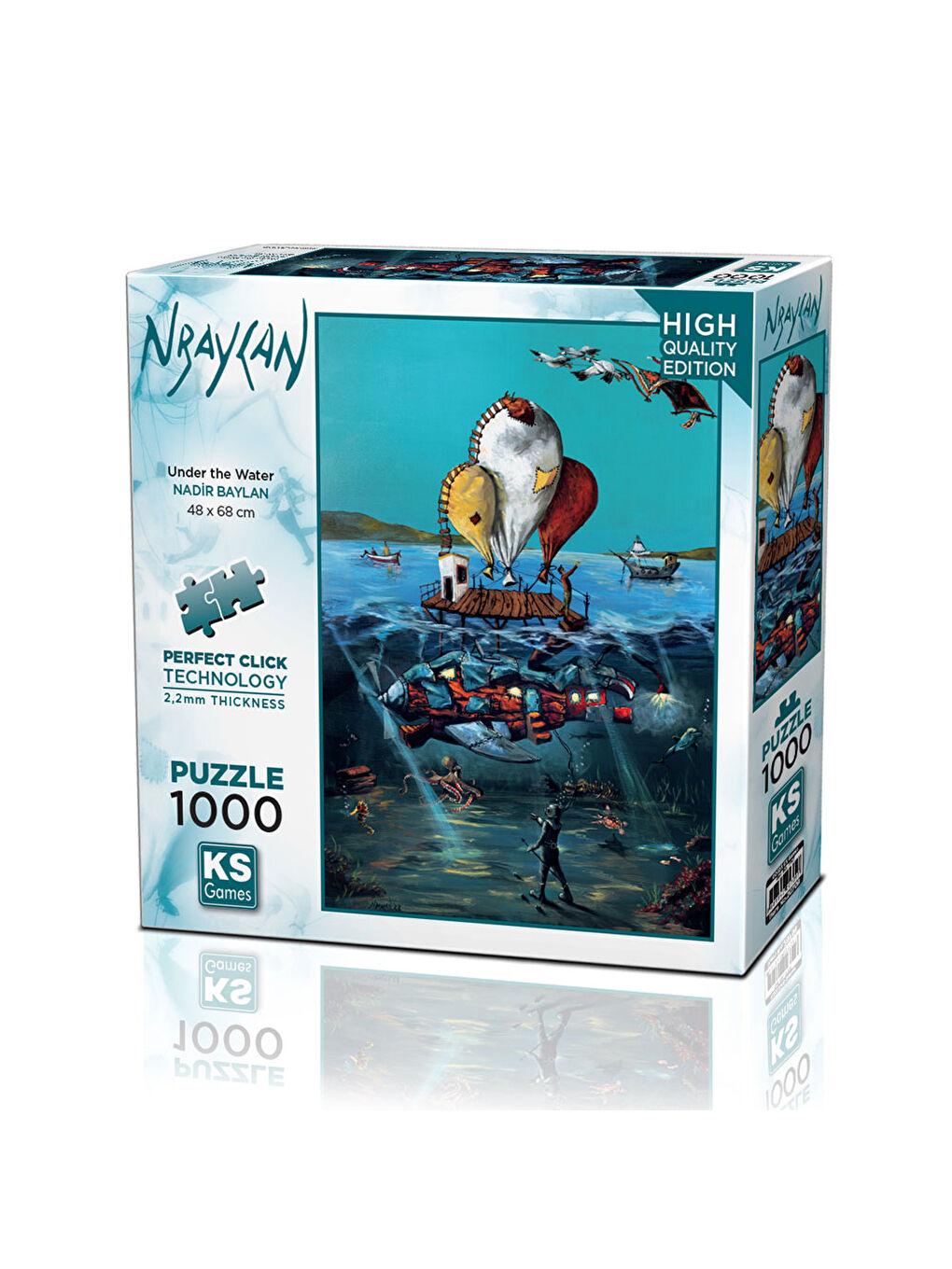 KS GAMES Renksiz Puzzle 1000 Parça Under The Water 20709