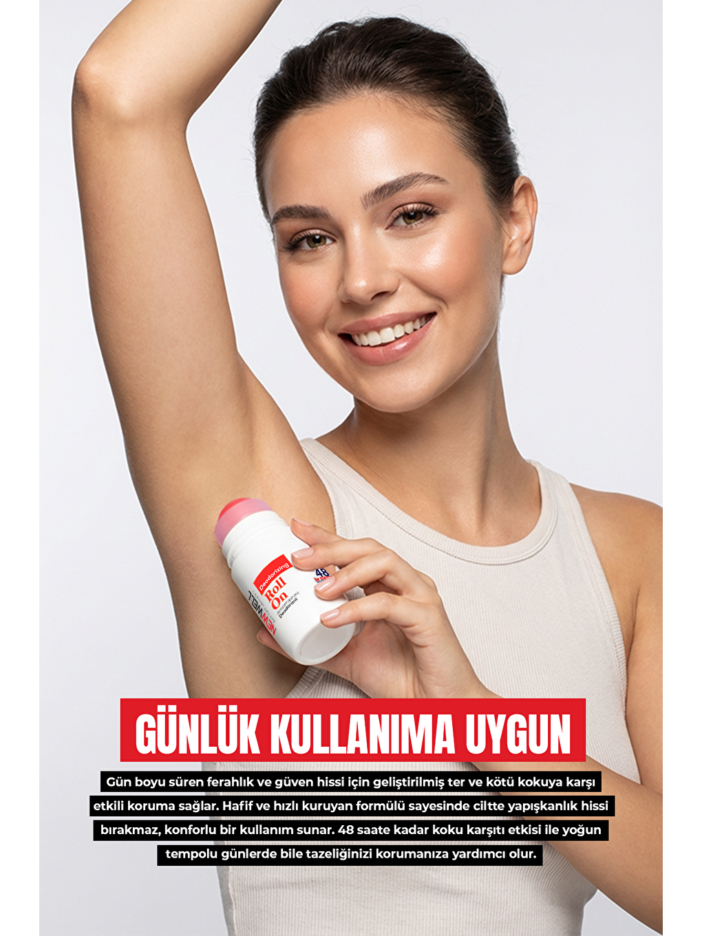 Deodorizing Roll On Terleme Önleyici Koltuk Altı Roll On (Kırmızı) 75 ML-1