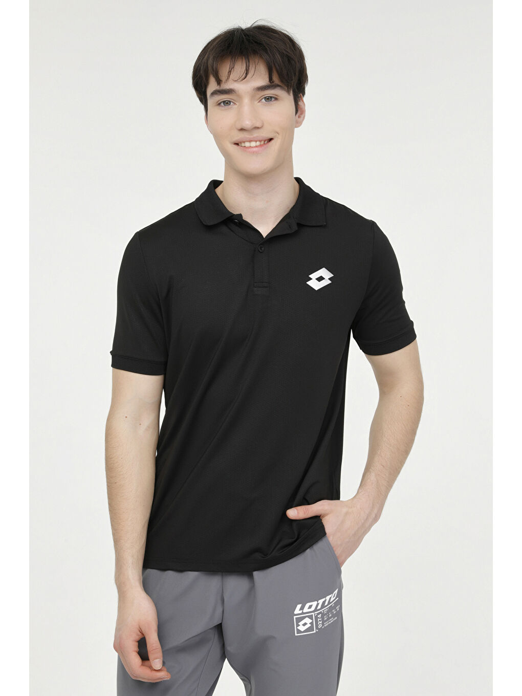 LOTTO Siyah M-TANAMI POLO T-SH 4FX Siyah Erkek Kısa Kol T-Shirt