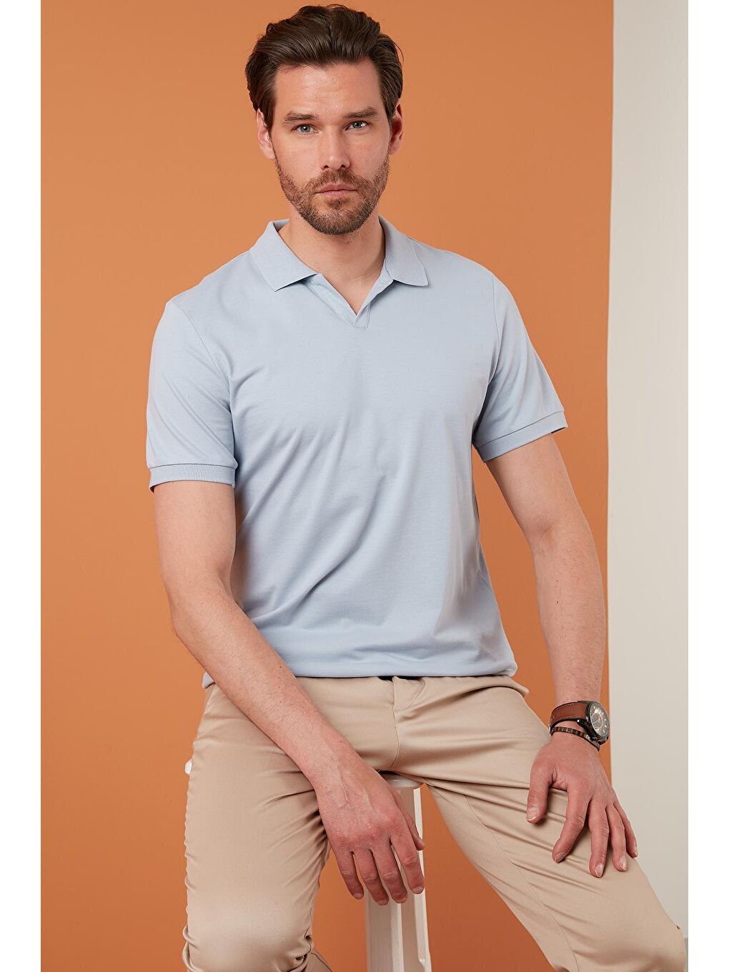 Buratti Mavi Slim Fit Pamuklu Polo T Shirt 5902141