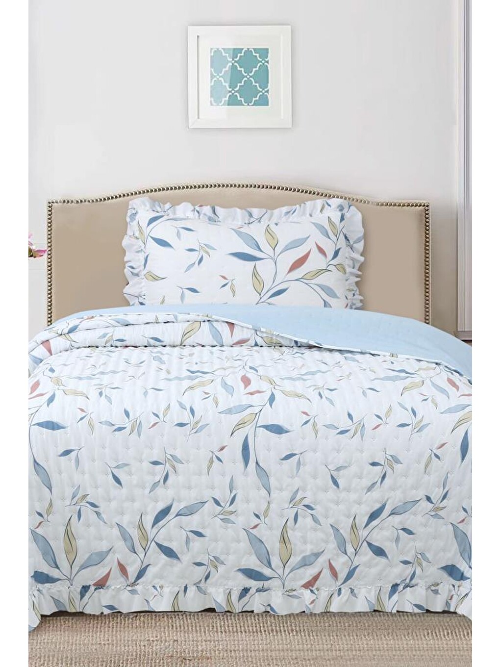 Karışık Breeze Serin Sabah Tek Kişilik Yatak Örtüsü 180x240