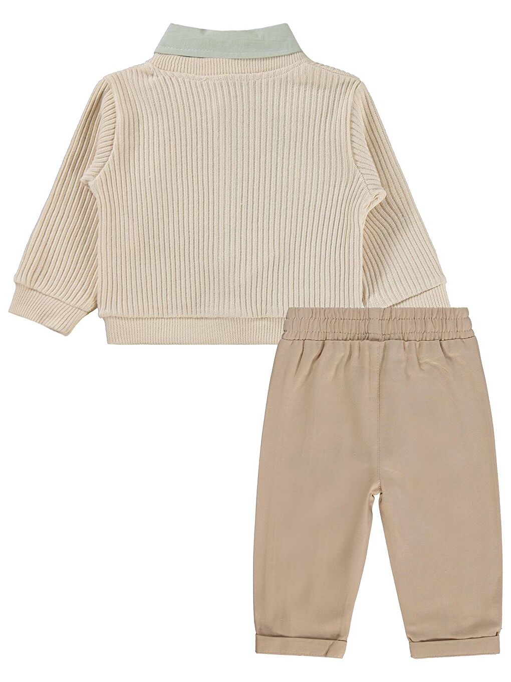 Papyonlu Hırka 3 Lü 6-18 Ay Takım - Yeşil 6-9 Ay-1