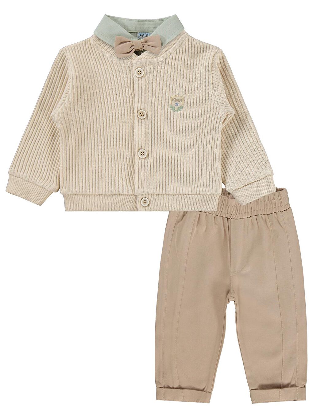 Papyonlu Hırka 3 Lü 6-18 Ay Takım - Yeşil 6-9 Ay-3