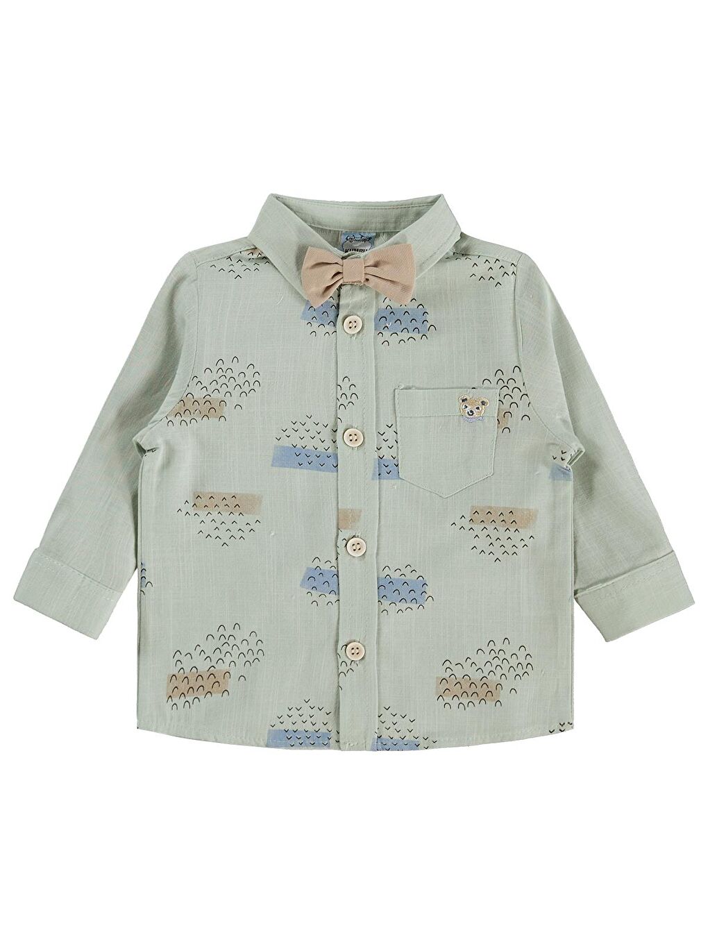 Papyonlu Hırka 3 Lü 6-18 Ay Takım - Yeşil 6-9 Ay-4