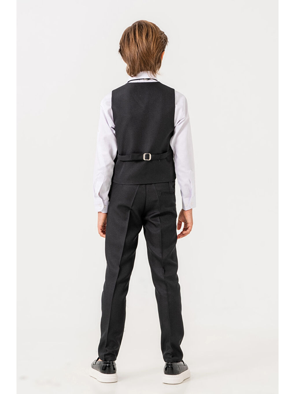 Siyah Papyonlu Yelekli Takım Elbise 3005-4