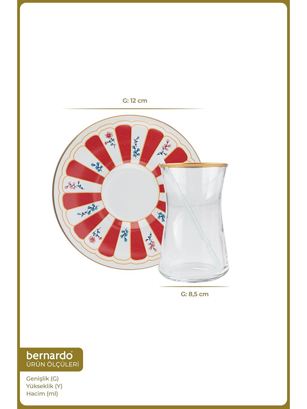 Beyaz Lal 12 Parça Çay Seti-1